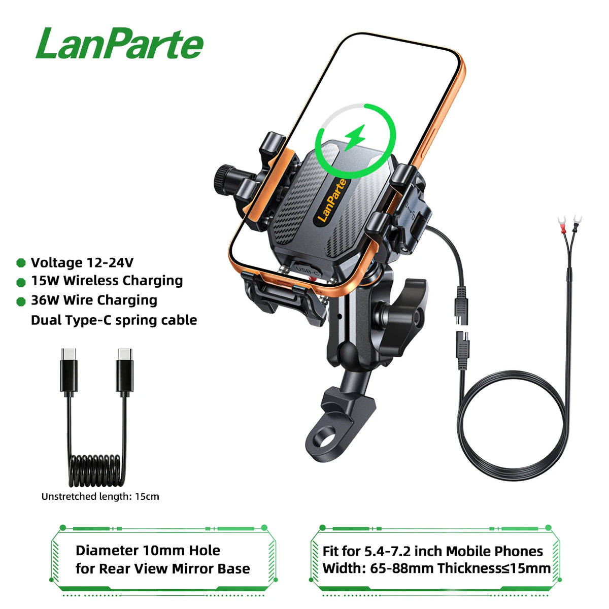 Anti-Theft Motorcycle Phone Mount Holder with Vibration Dampener & High-Speed Secure Lock,Handlebar Cellphone Cradle for Bicycle