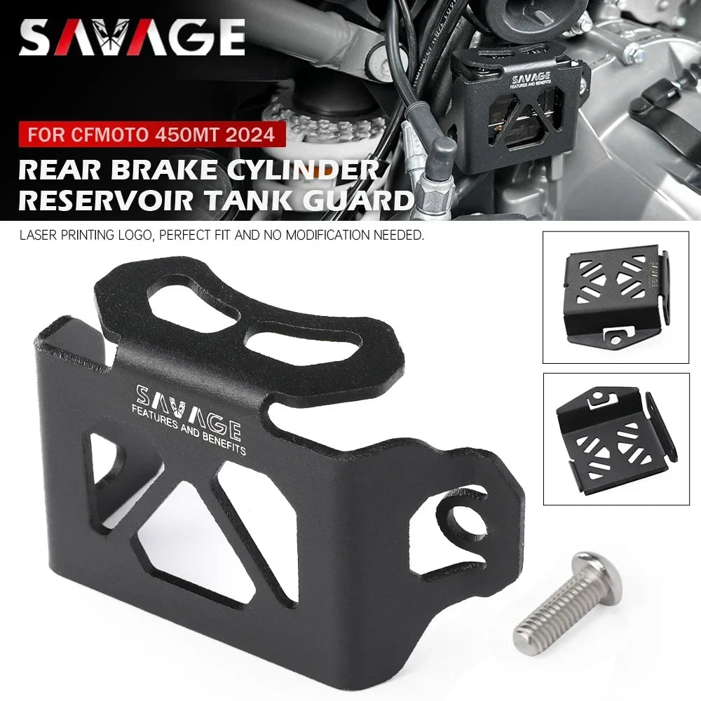 For CFMOTO 450MT IBEX 450 MT Motorcycle Rear Brake Fluid Reservoir Tank Guard Brake Master Cylinder Protector Cover For CF MOTO