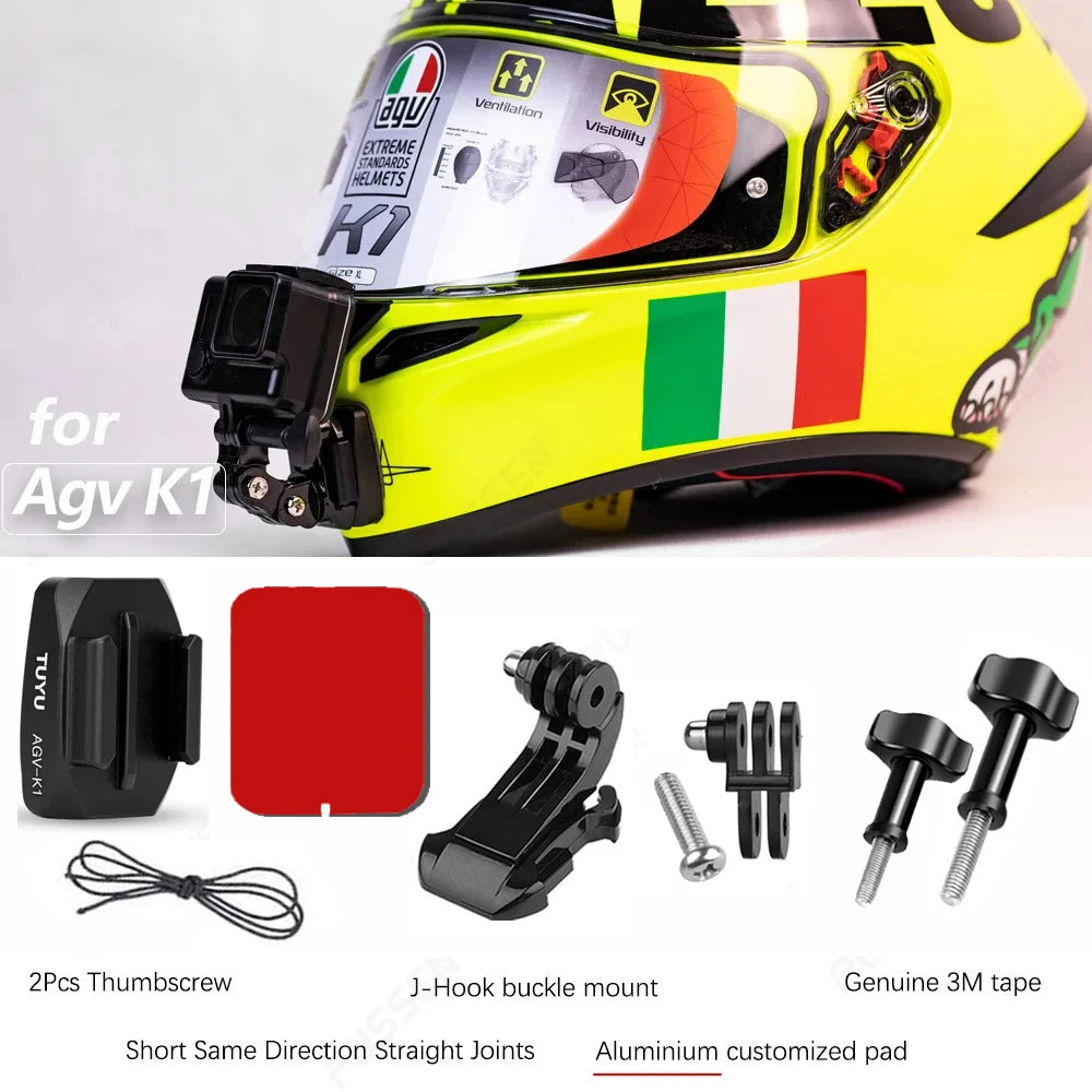 TUYU Premium Customized Helmet Aluminium Chin Mount for GoPro 13 Insta360 DJI Camera for SHOEI GT Air3 AGV ARAI HJC KLIM Helmets