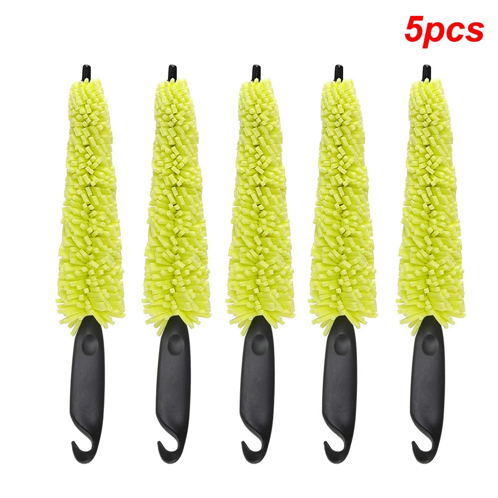 Motorcycle 29cm Sponge Brush Wheel Rims Washer Car Hubcaps Wash Auto Cleaning Tool With Handle Bicycle Dirt Pit Bike Accessories