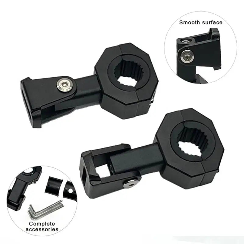 1/2Pcs Motor Auxiliary Light Bracket 360° Adjustment For Spotlight Fog LED Driving Lights Motorcycle Light Bar Mount Tube Clamp