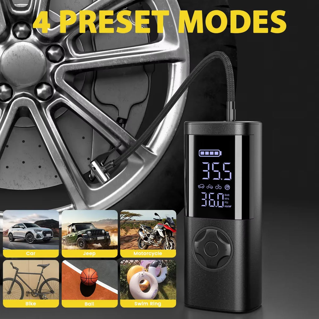150PSI Wireless Car Tire Inflator Car Air Compressor Electric Tire Inflator Pump For Bicycle Motorcy Automotor Ball Inflator
