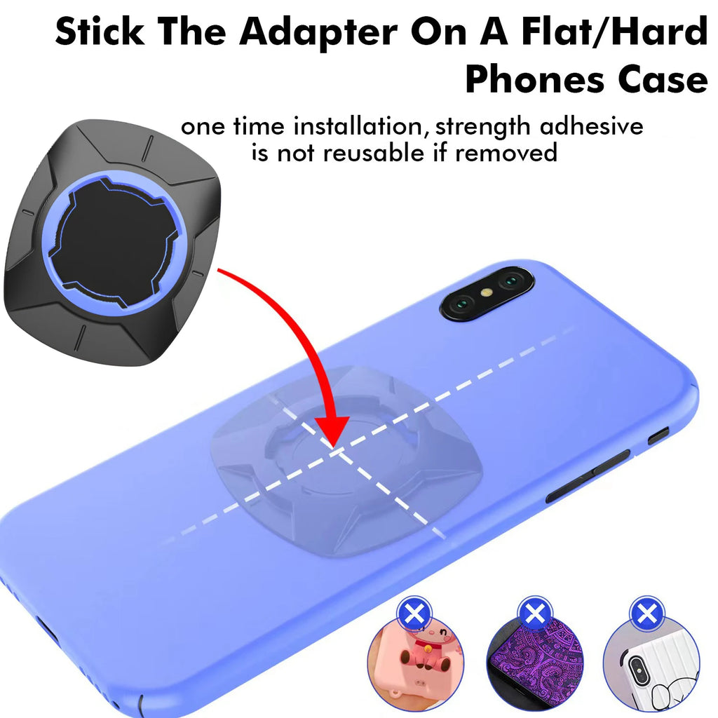 Motorcycle Phone Mount, Anti-Shake Bike Cell Phone Holder with Vibration Dampener, Quick Release Attach/Detach