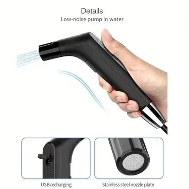 Portable Electric Bidet Sprayer Handheld with 2-Level Pressure Adjustment Rechargeable Personal Hygiene for Travel