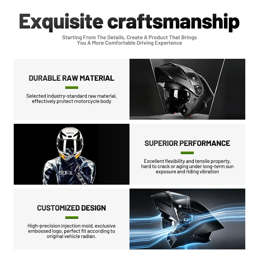 Motorcycle Full Face Helmet DOT Motocross Racing Four Seasons Anti-Fog Safety Casco for Men Women Adult Street Bike Riding