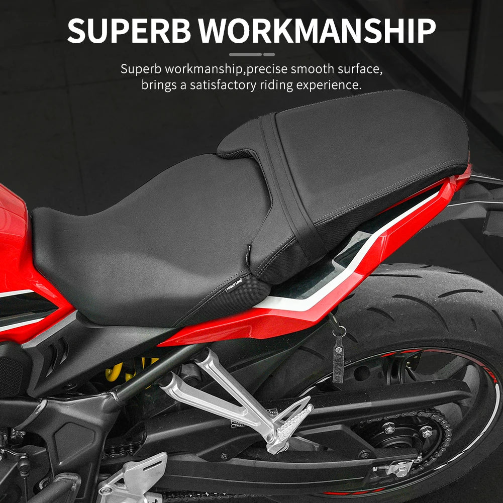 WOLFLINE Rider & Passenger Seat Saddle Cushion for Honda CB650R CBR650R 2019-2023 Front Rear Seat Cushion Pillion