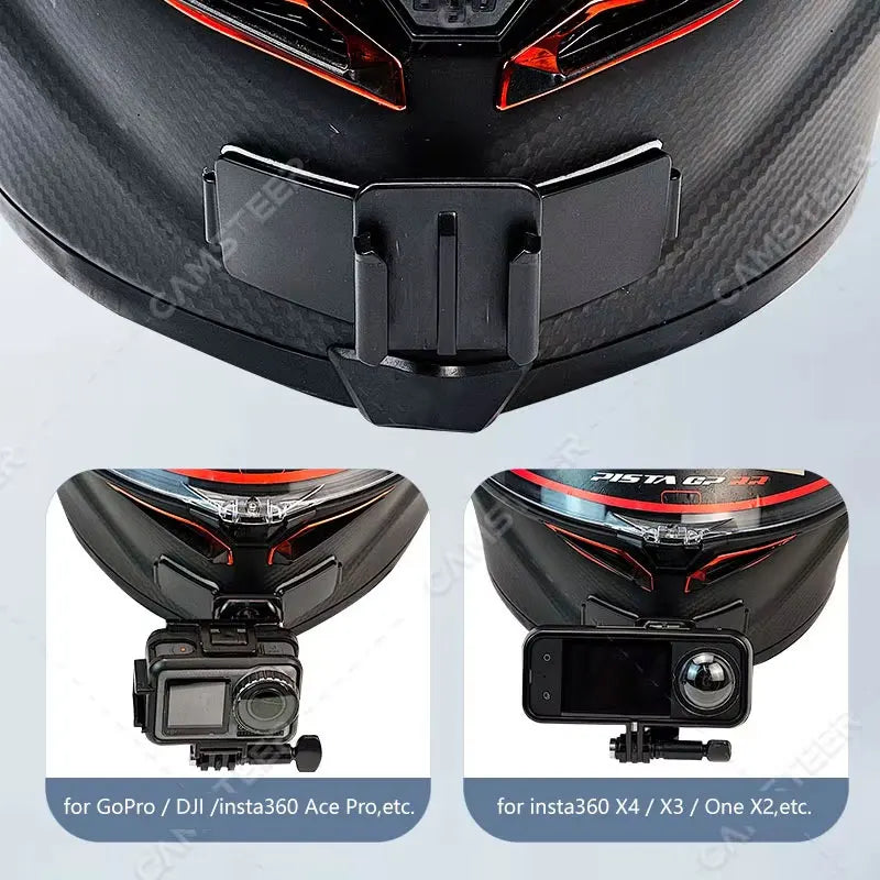 2026 Motorcycle Helmet Chin Mount for GoPro Hero 13 12 11 10 9 Insta360 X5 X4 Ace Pro 2 DJI 5Pro 4 AKASO Camera Accessories