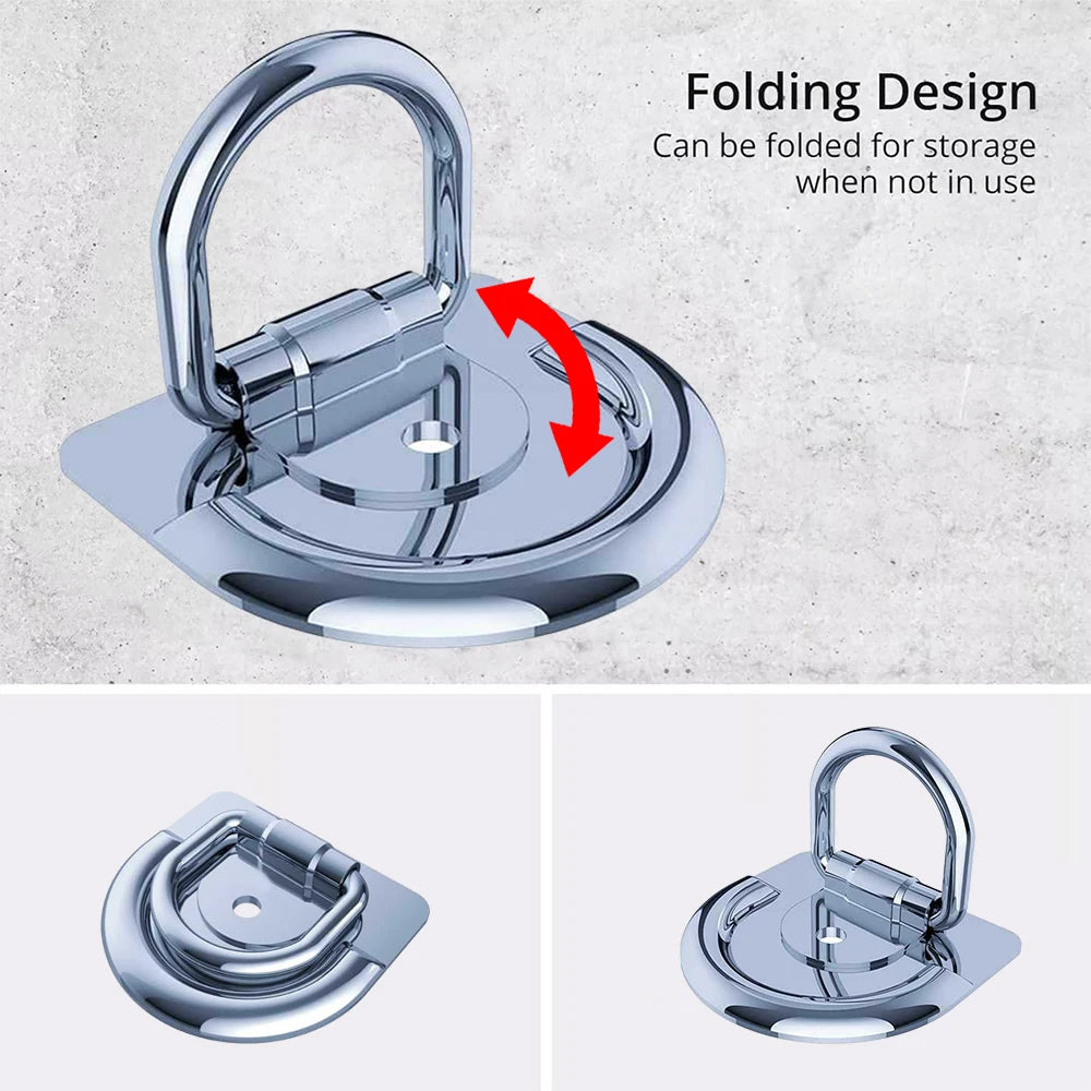 1kits oldable Steel Ring Motorcycle Security Anchor with Expansion Bolts for Garage Trailer Scooter Bicycle Parking Lock
