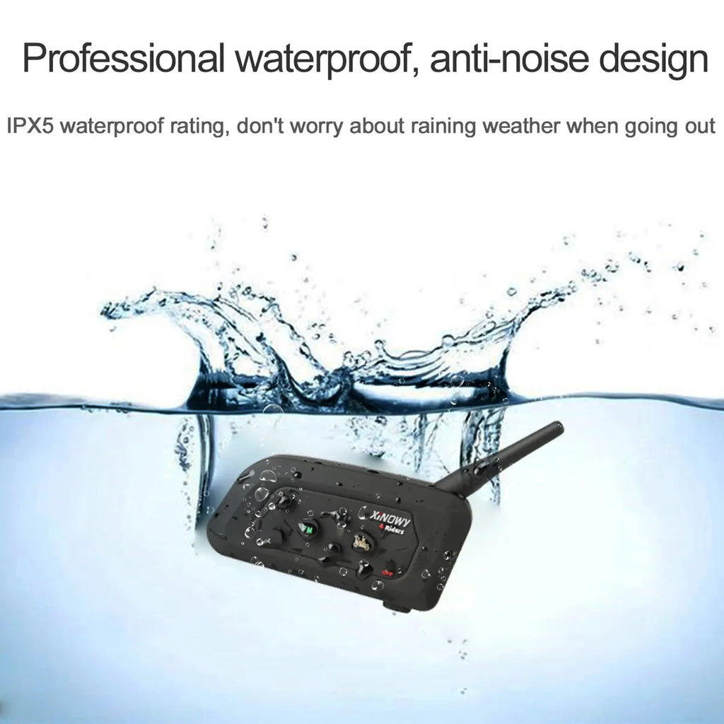 XiNOWy 4PCS V4C Referee Headset Bluetooth Intercom Full Duplex 1200M Football Soccer Earhook Earphone Interphone with Handbag