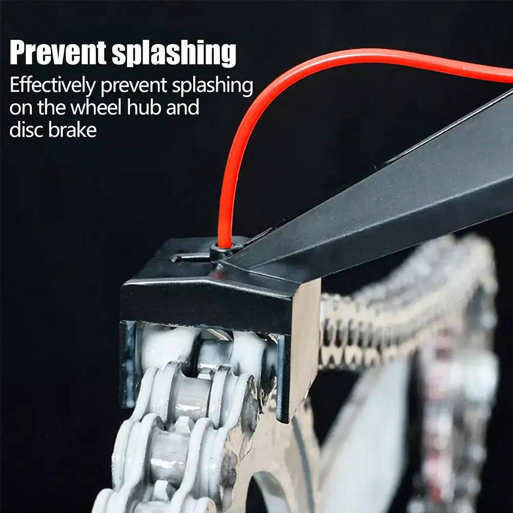 Motorcycle Chain Cleaner Tool Kit with Wax Applicator, Brush Attachment for Bike Maintenance Dirt Removal & Lubrication