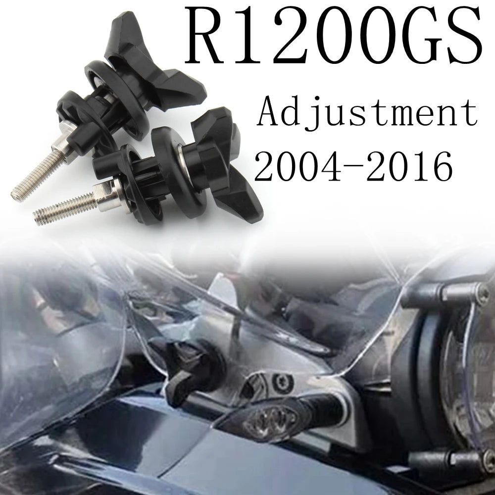 2PCS Windshield Lock Adjustment Screw Windscreen Mount Clip Clamp Bolt Parts Accessories For BMW R1200GS ADV R 1200 GS 2004-2016