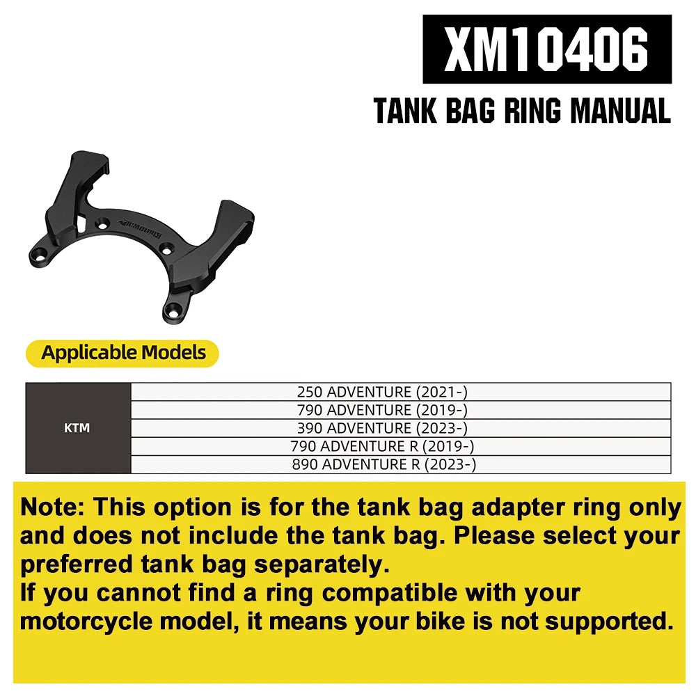 Rhinowalk Motorcycle Magnetic Tank Bag Quick Release Waterproof 6.5L Anti-theft FOR BMW KTM Beneli HONDA CFMOTO DUCATI Some Moto