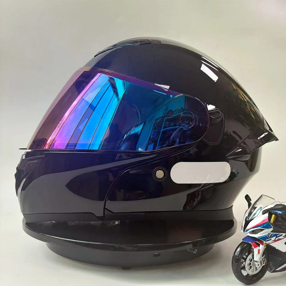 New Dual Lens Motorcycle Full Face Helmet Unisex Four Seasons Universal Motorcycle Scooter Removal Face Shield Helmet