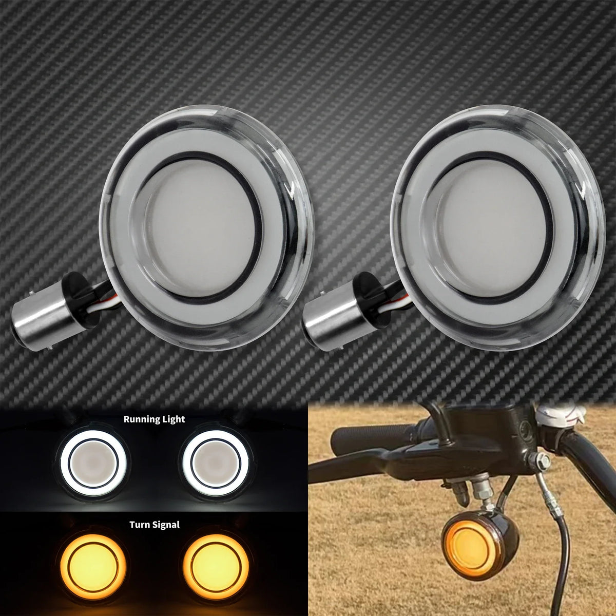 1157 Front LED Turn Signal Light 12V Motorcycle Indicator Brake Tail Light Red Amber For Harley Touring Sportster Softail Dyna