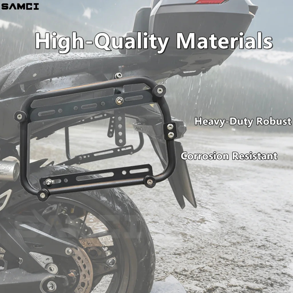 Quick Detachable Motorcycle Side Case Bracket - Universal Aluminum Alloy Luggage Rack Carrier For Yamaha Honda Suzuki Kawasaki