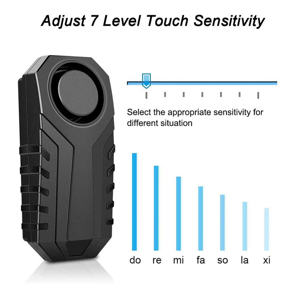 Wireless Motorcycle Bike Vibration Alarm IP55 Waterproof Bicycle Alarm Remote Control Anti-theft Motobike Detector Alarm System