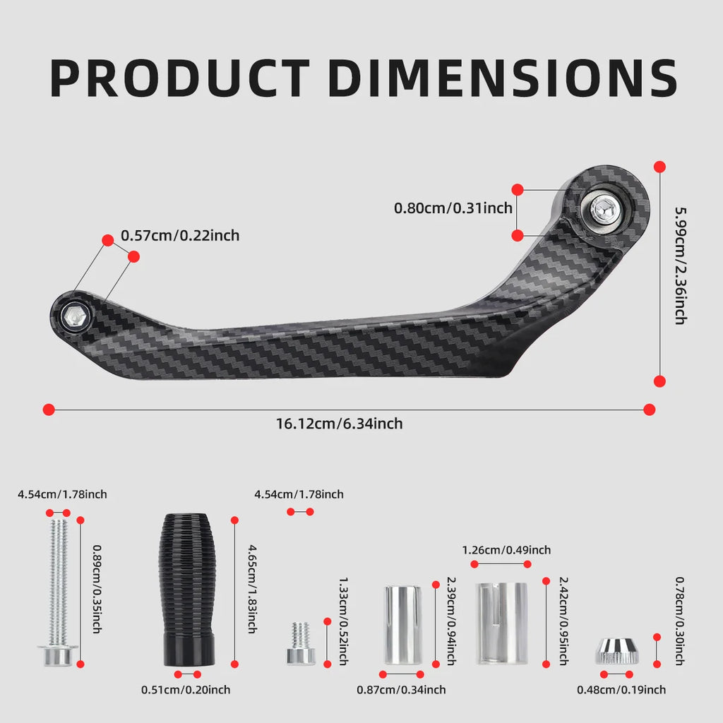 2pcs Motorcycle Brake Clutch Lever Hand Guard Protector Gear Modification Accessories Universal ATV Accessories Cabon Black