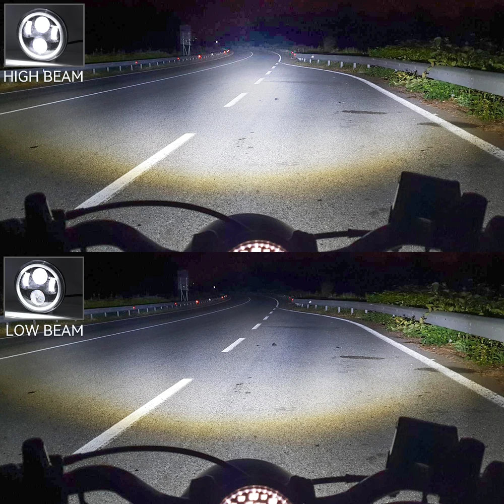 For Harley Indian Scout Honda Universal 5 3/4 Inch 5.75" Led Car Motorcycle Headlight H4 Phare Farol Moto Headlamp Head Light