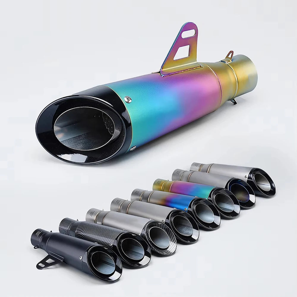 For Kawasaki Ninja Z900 Honda CB650R Yamaha R3 51mm Motorcycle Exhaust Muffler Pipe Escape 335mm Length