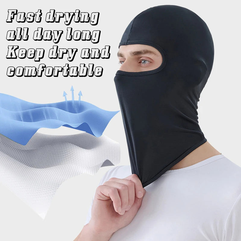 1PCS Motorcycle Face Mask Outdoor Cool Sunscreen Balaclava Lycra Moto Biker Wind Cap Mask Windproof Bicycle Cycling Headgear