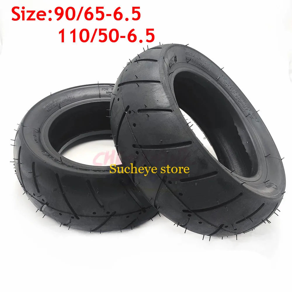 11 Inch 90/65-6.5 Front Vacuum Tire 110/50-6.5 Rear Thickened Tubeless Tyre for Mini Motorcycle 47-49cc Pocket Dilt Pit Bike