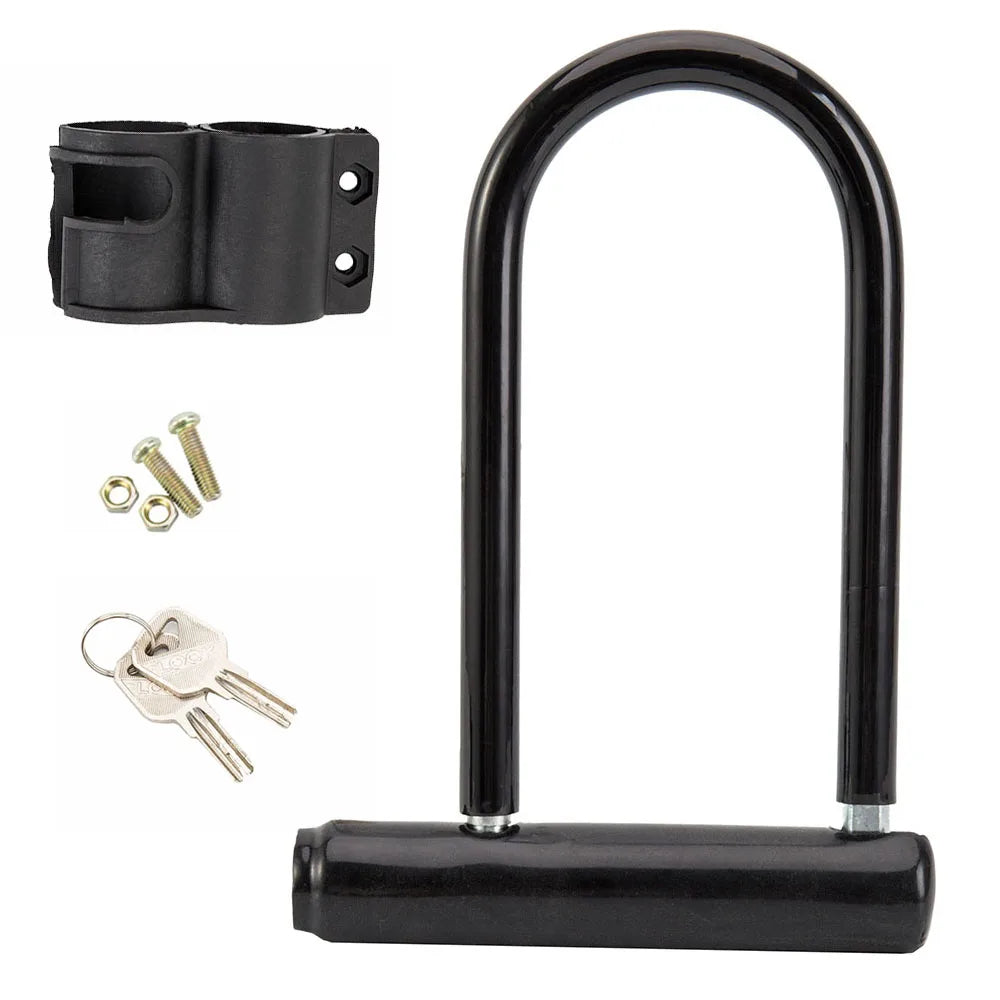1/2/4Pcs Bike Lock with Key Standard Size U-Lock for Bicycles and Other Outdoor Equipment Anti-Theft Lock for Cycling Motorcycle