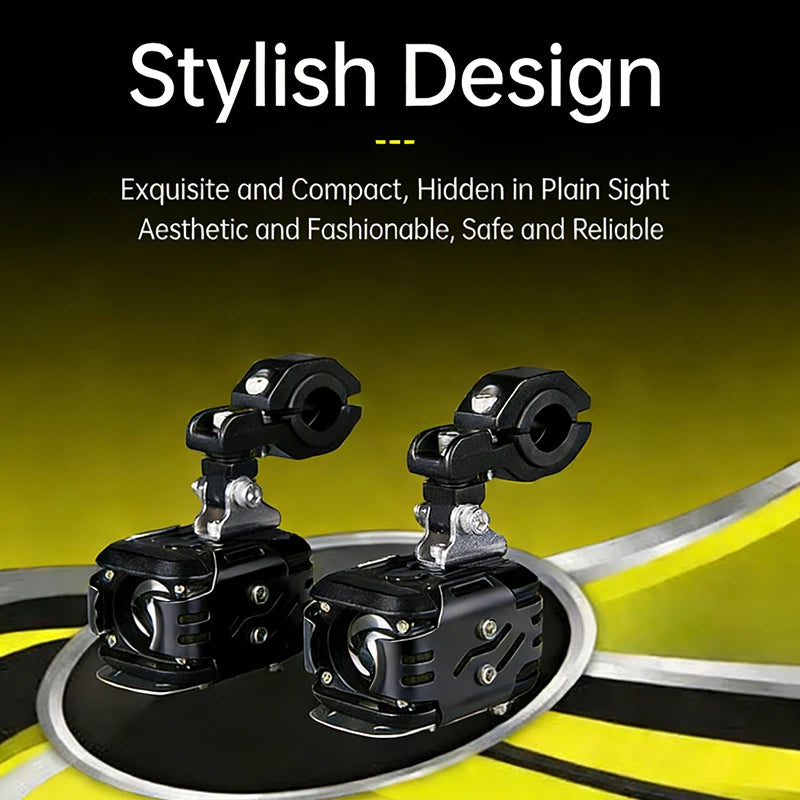 J01/J03 Wireless Switch Motorcycle Front Auxiliary Spotlight 7200 Lumens Electric Vehicle LED Beads Far And Near Light Tangent