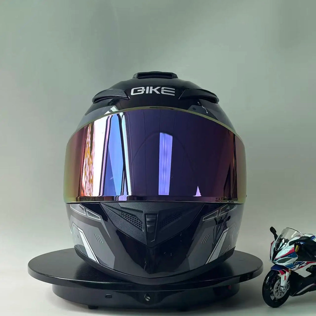 DOT Certified Full Face Motorcycle Helmet Men Women Electric Bike Couples Anti-Fog Racing Style Bicycle Safety Gear