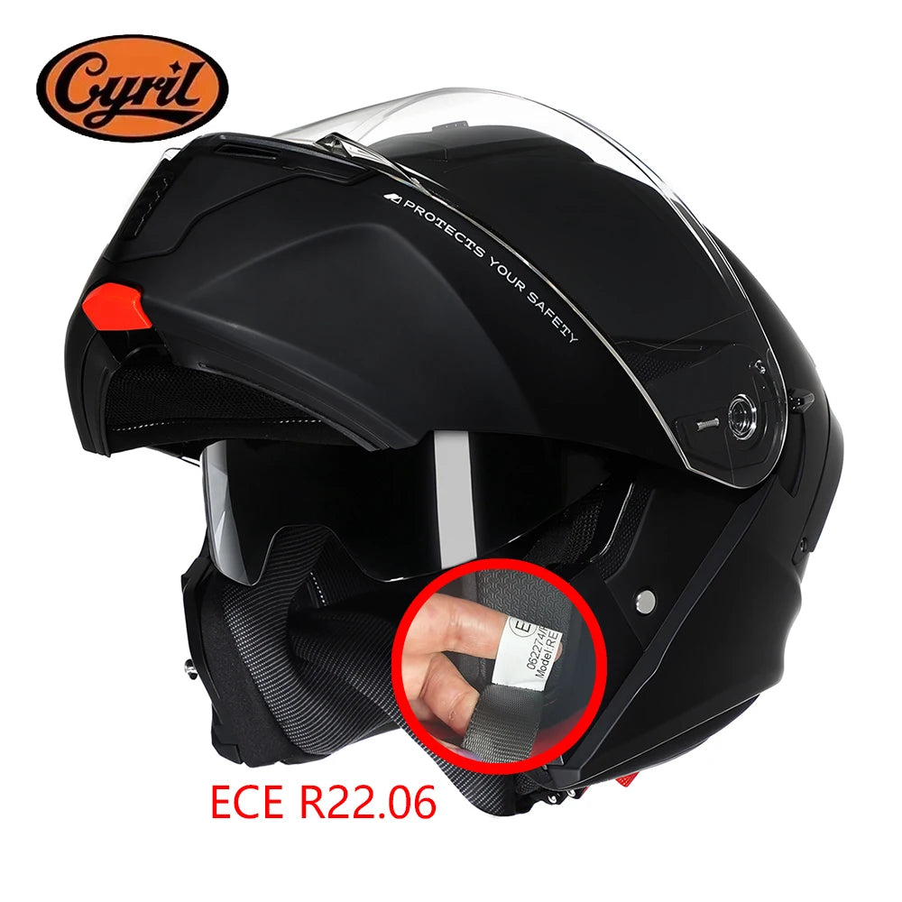 Flip Up Motorcycle Helmet ECE Certified Men and Women Modular Full Face Open Face Moto Helmets DOT Approved