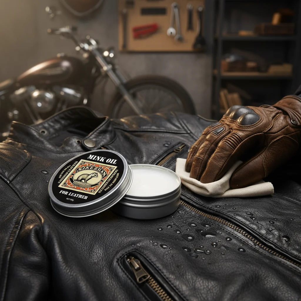 Professional Motorcycle Leather Care Cream,Conditioner&Cleaner  Jackets,Pants,Gloves Nourishes,Protects&Restores,100%Natural Wax