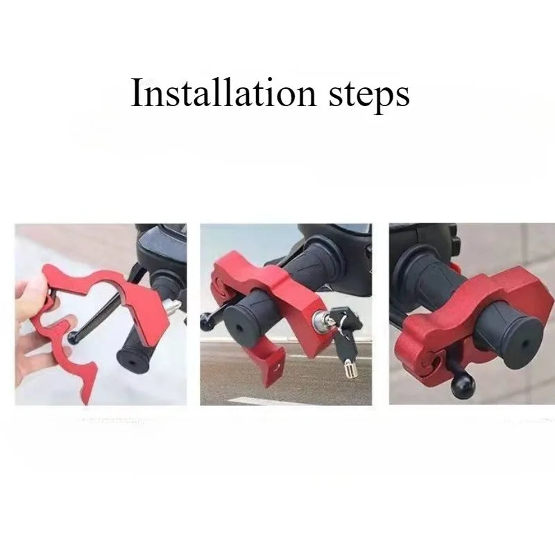 Motorcycle Throttle Universal Lock Front Lock Electric Motorcycle Anti-theft Lock Handlebar Lock Motorcycle Accessories