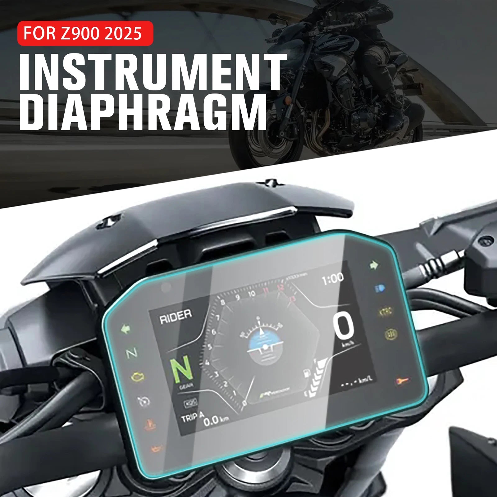 For Kawasaki Z900 Z 900 2025 2026 Motorcycle Speedometer Guard Scratch Cluster Screen Protection Instrument Film Protector