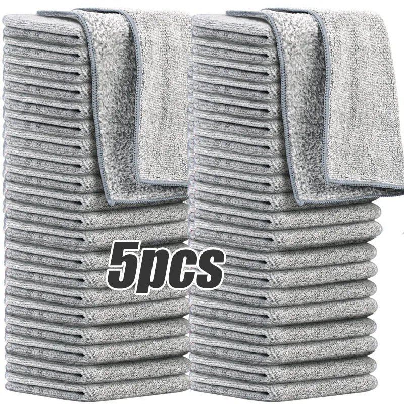 Thicken Microfiber Cleaning Cloths Lint Free Motorcycle Cleaning Towel Cloths Reusable Cleaning Towels Absorbent for Car Window