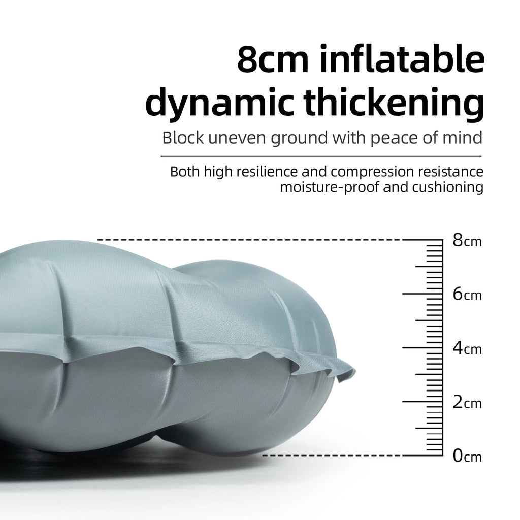 Qunature 3Pcs/set Outdoor Camping Inflatable Mattress Sleeping Bed Hiking Picnic Beach Mats Pillow Inflatable Pump  Air Cushion