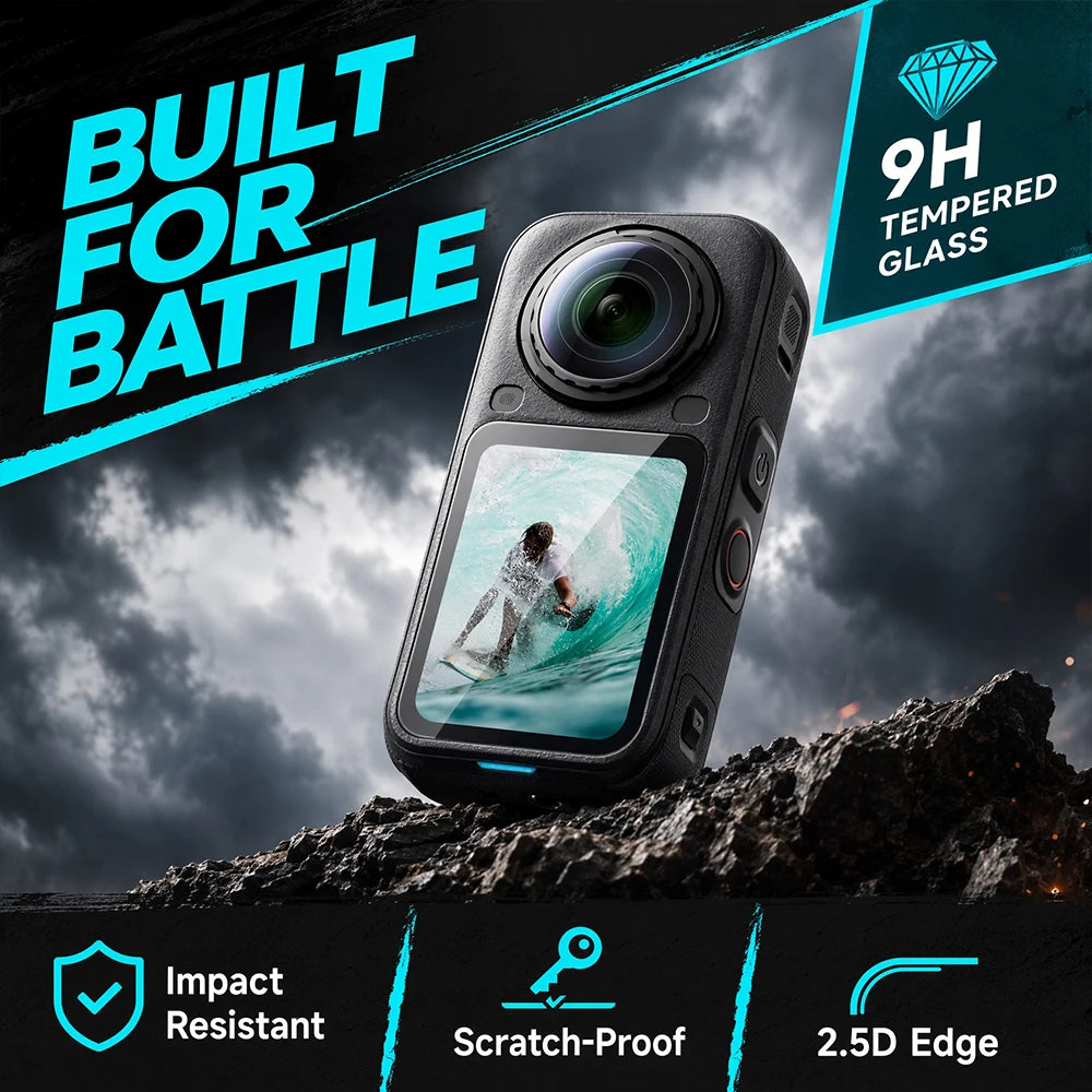 Accessories Set for Insta360 X6 Lens Guard Screen Protector Storage Bag Silicone Case Lens Cap Protective Frame for Insta 360 X6