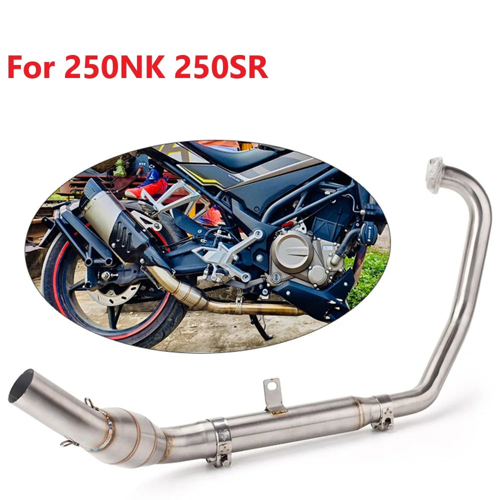 Motorcycle Exhaust Systems Escape 51mm Front Middle Link Pipe Connection For CFMoto NK250 250SR NK300 300SS