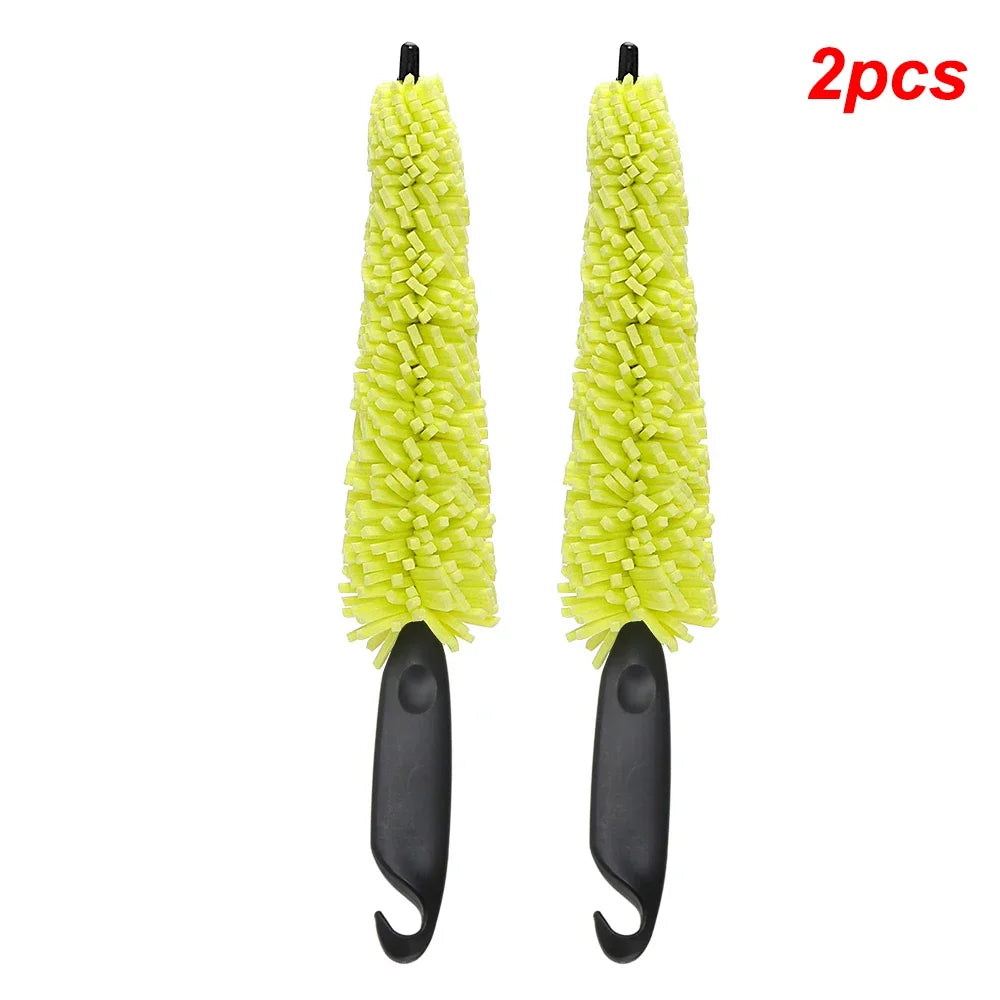 Motorcycle 29cm Sponge Brush Wheel Rims Washer Car Hubcaps Wash Auto Cleaning Tool With Handle Bicycle Dirt Pit Bike Accessories