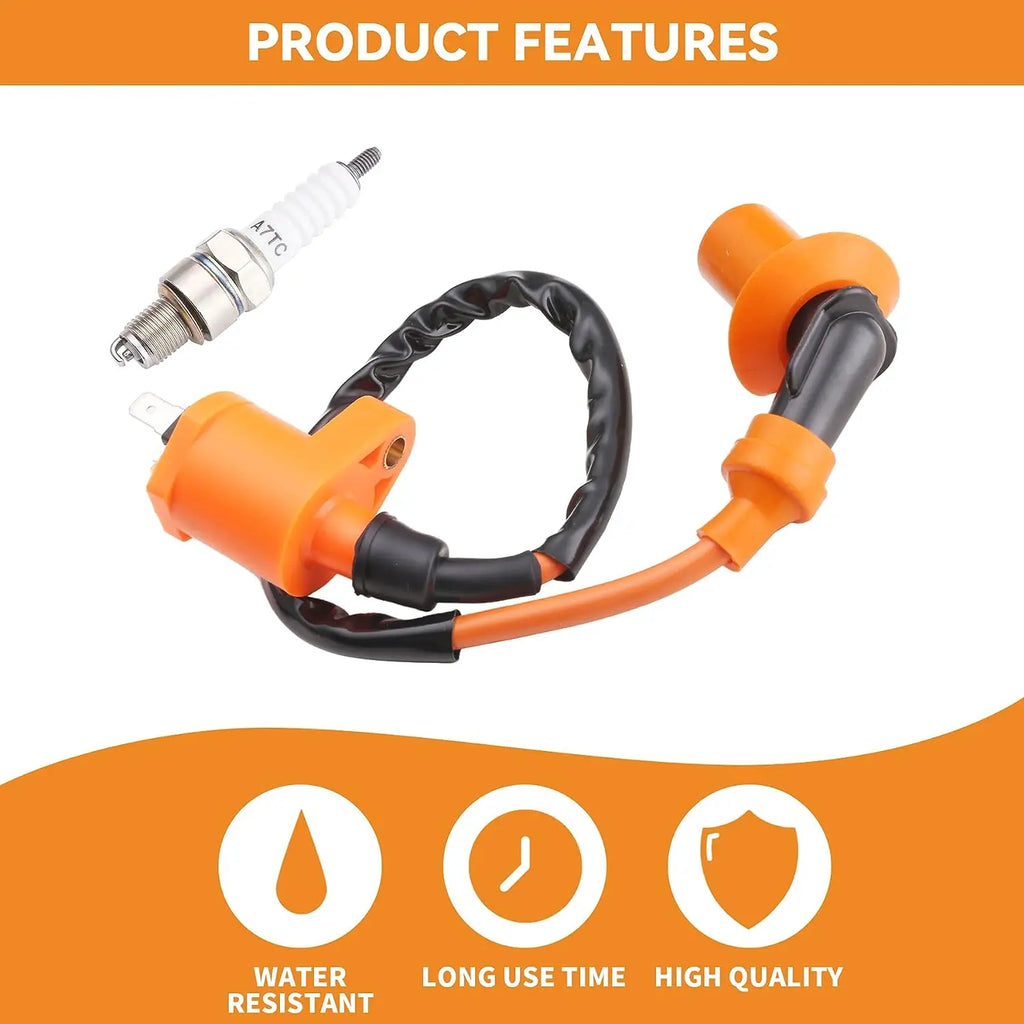 High Performance Racing Ignition Coil Electrode Spark Plug For GY6 50cc 150cc 125cc 150cc Chinese ATV Moped Scooter ATV Go Kart