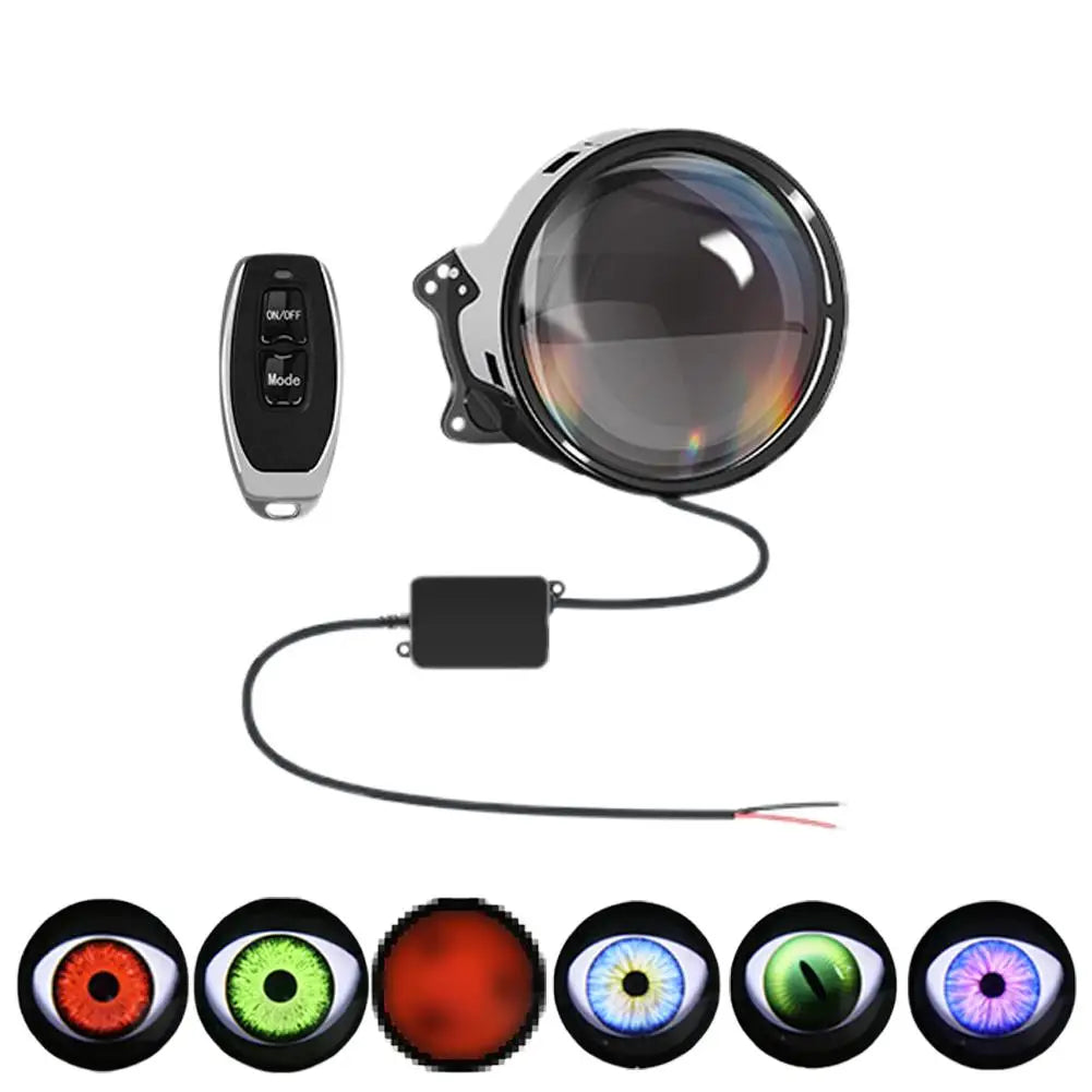 LED Dynamic Devil Eyes Style Car Lights 1.5W Lens Headlight Auto Decoration For Motorcycle/Car/SUV/Off-Road Eye Light Accessorie