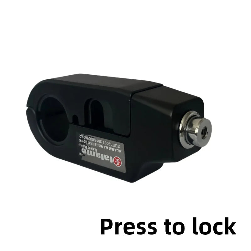 Falante 110db Anti-Theft Alarm Motorcycle Handlebar Lock Aluminum Alloy Brake Grip Lock Adjustable Bicycle Security Equipment