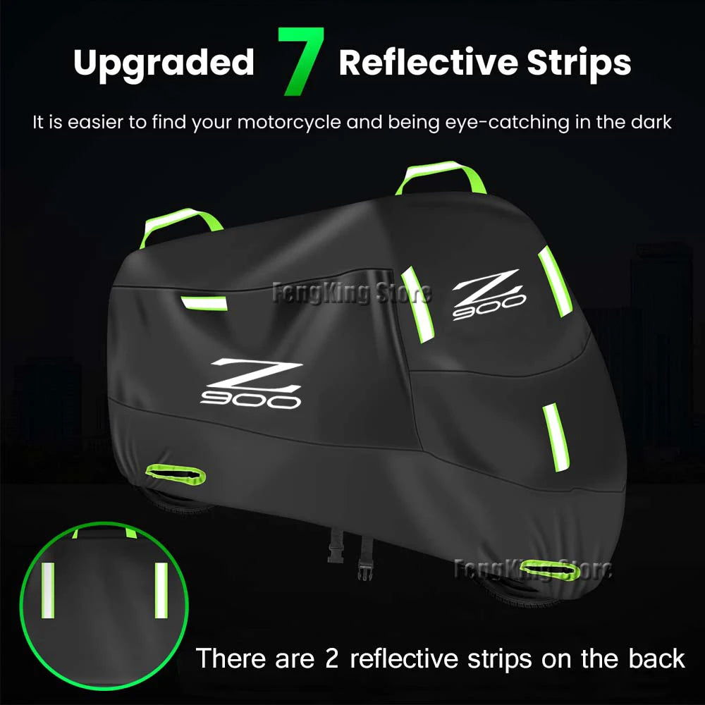 For Kawasaki Z900 Motorcycle Cover UV Protective Dustproof Snowproof Outdoors Rain Waterproof Cover