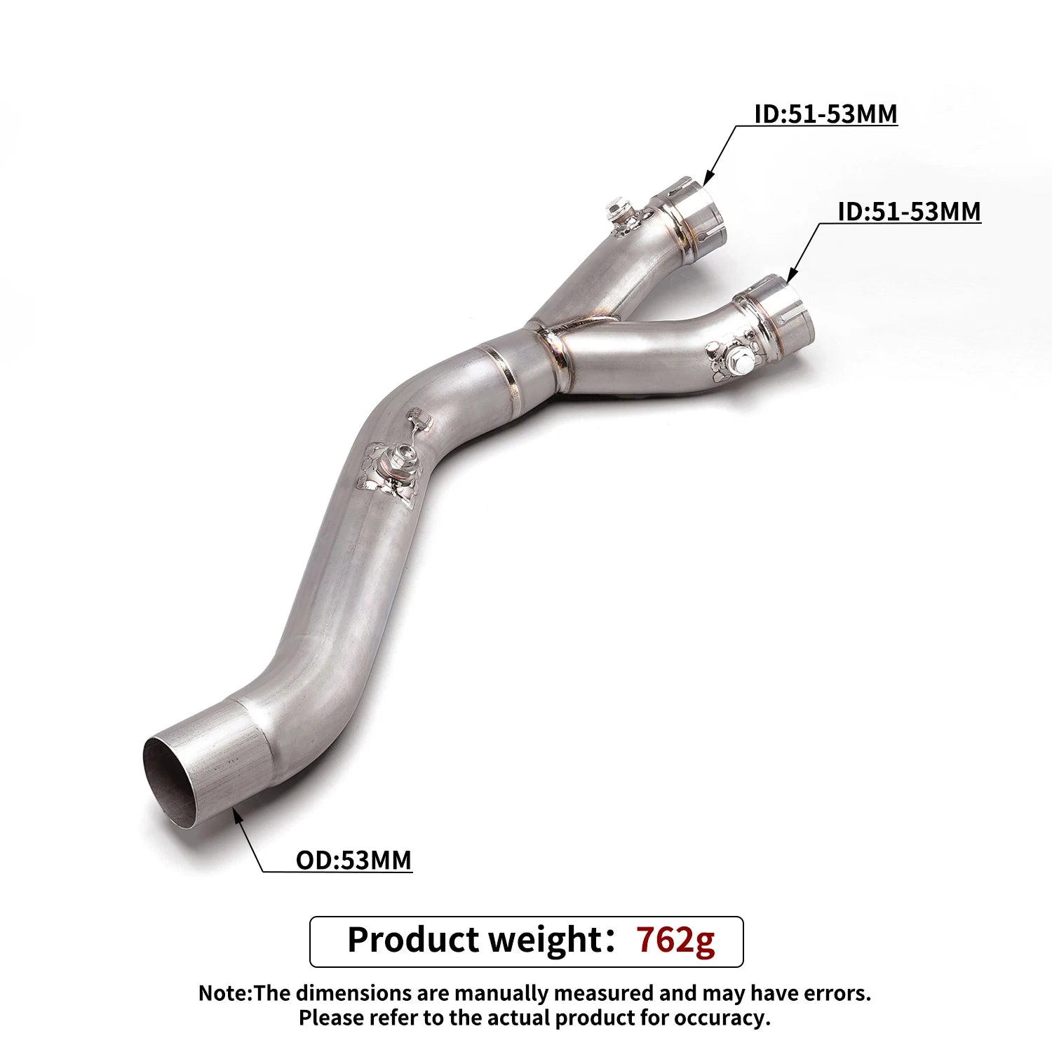 Slip On Motorcycle Exhaust Racing Line Titanium Alloy Middle Pipe Connect Interface For YZF R1 R1M MT10 R1 2015-2024