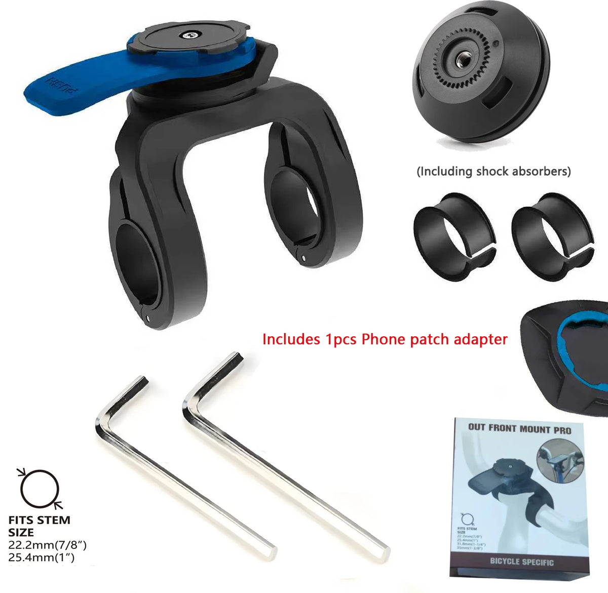 Motorcycle Phone Mount Anti-Vibration Dampener Heavy Duty Secure Grip Phone Holder for Adventure Bike Dirt Bike Harley Offroad