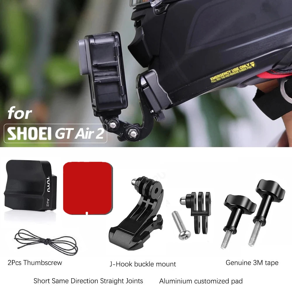 TUYU Premium Customized Helmet Aluminium Chin Mount for GoPro 13 Insta360 DJI Camera for SHOEI GT Air3 AGV ARAI HJC KLIM Helmets
