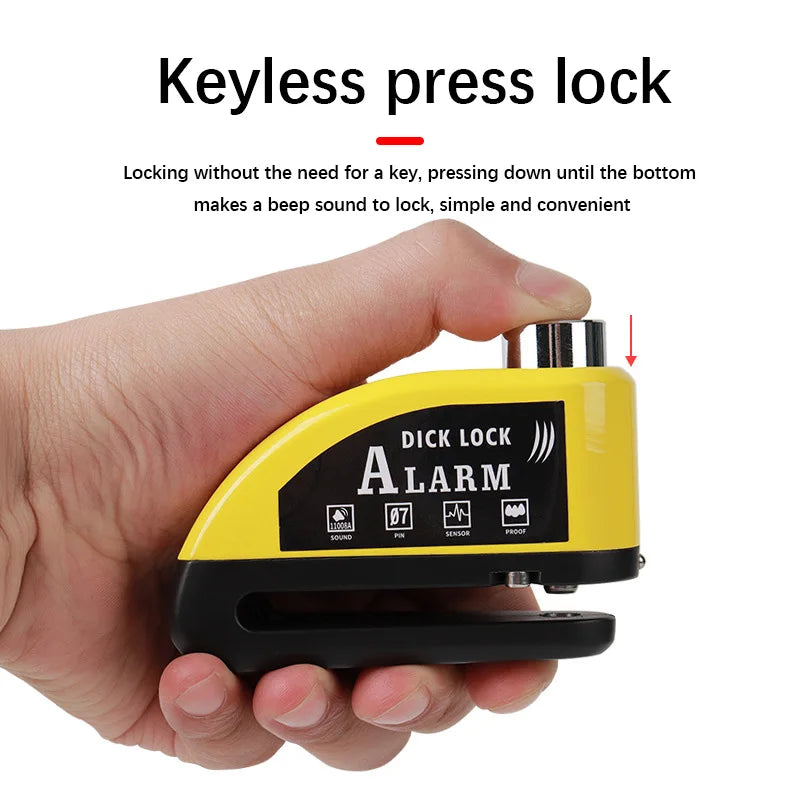 New Motorcycle Alarm Disc Brake Lock Security Moto Wheel Disk Padlock Waterproof 110dB Loud Anti Theft Alarma Motocicleta