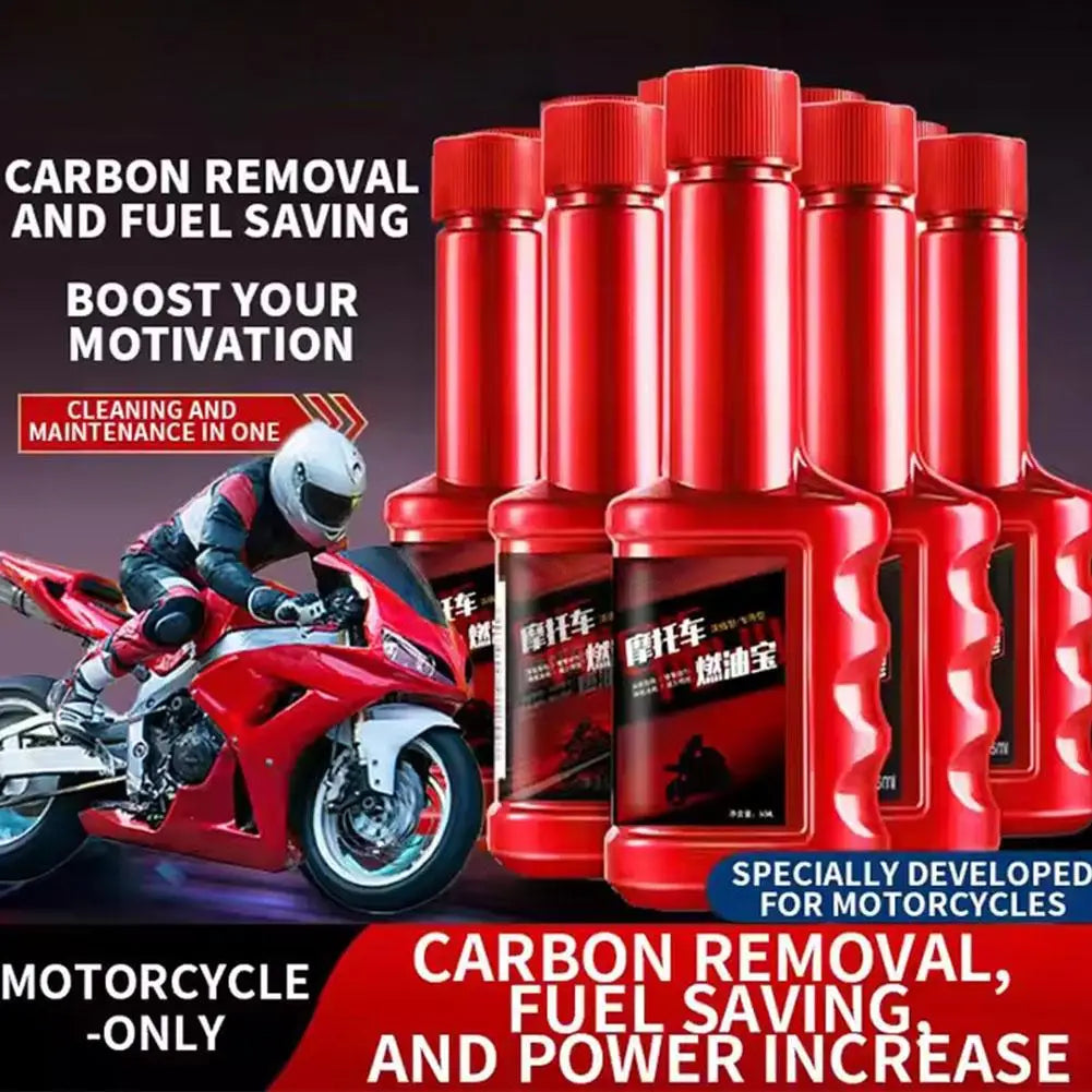 60ml Motorcycle Fuel Additive Engine System Cleaning Reduces Carbon Build-Up Lubricates Energy Saver Engine Performance Enhancer