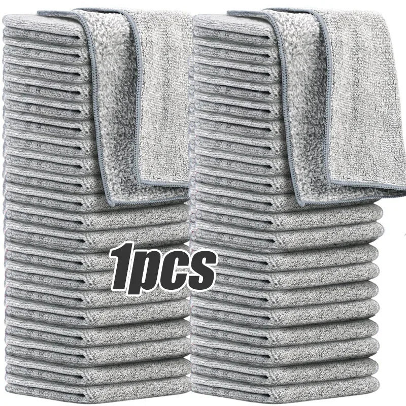 Thicken Microfiber Cleaning Cloths Lint Free Motorcycle Cleaning Towel Cloths Reusable Cleaning Towels Absorbent for Car Window