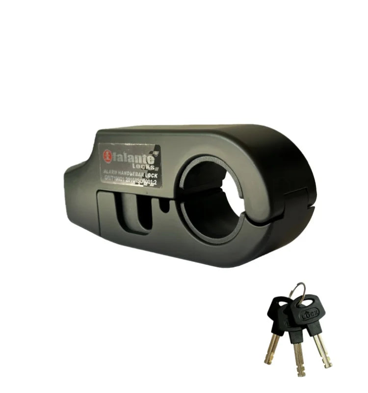 Falante 110db Anti-Theft Alarm Motorcycle Handlebar Lock Aluminum Alloy Brake Grip Lock Adjustable Bicycle Security Equipment
