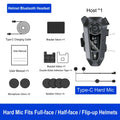 A1 Bluetooth 5.3 Motorcycle Helmet Headset With FM Radio Wireless Handfree Call Waterproof Moto Headphone LED Display For Rider