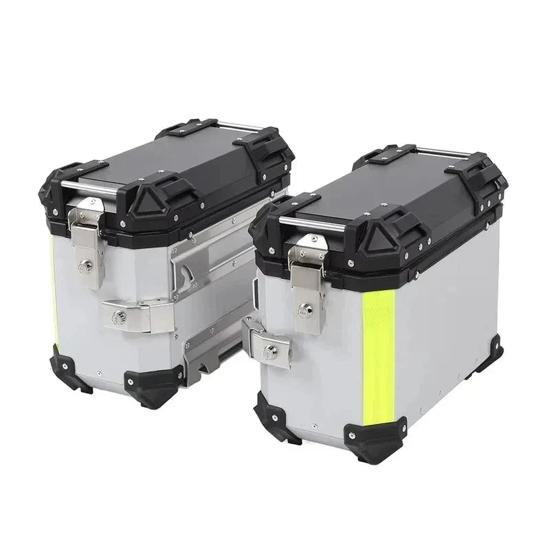 Factory Hot Selling Aluminum Motorcycle Side Box 35L 38L Lock Lage Storage Boxes Universal